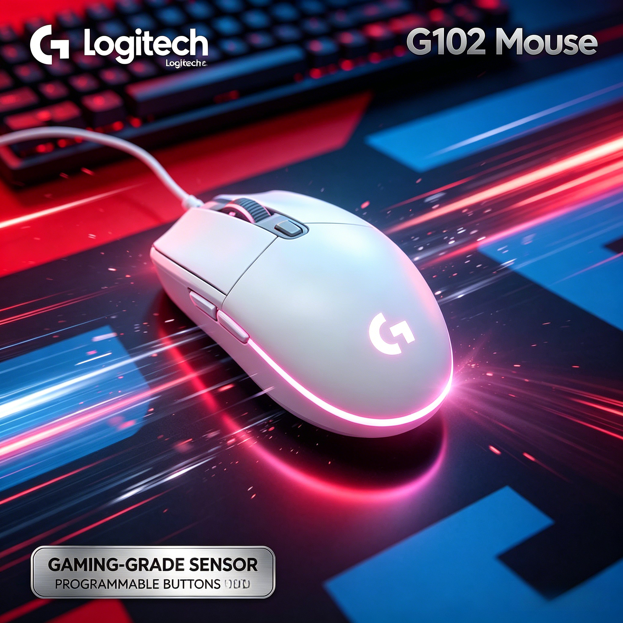 Esports Gaming Keyboard - Gaming Mouse Logitech G102 Lightsync with