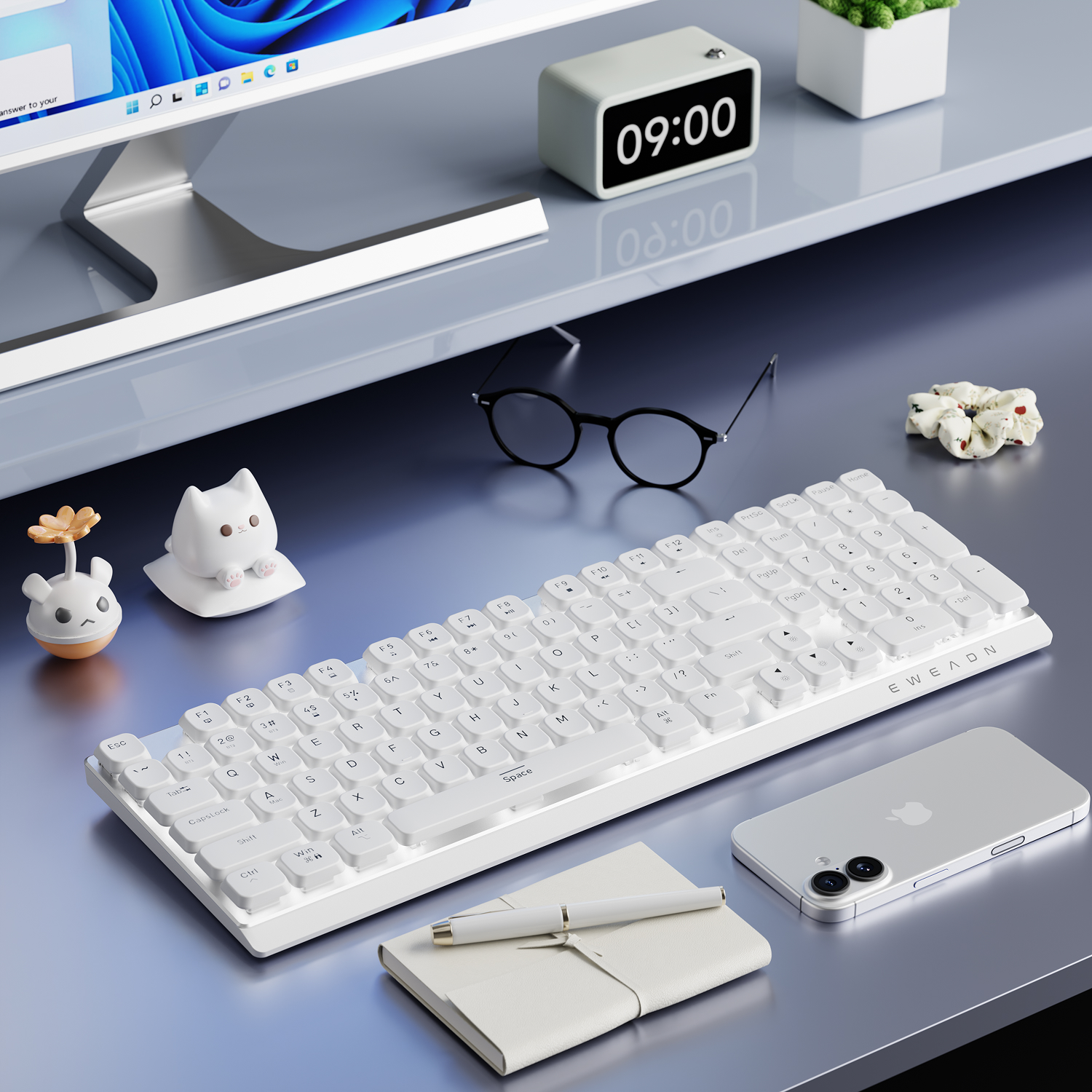 Esports Gaming - EWEADN Wireless Low-Profile Mechanical Gaming Keyboard,