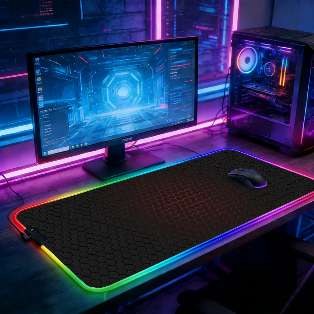 LED Lighting RGB Mouse Pad E-s - Esports Gaming Laptop ulasan dan harga