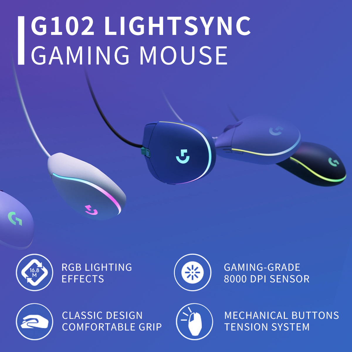 Gaming Mouse Logitech G102 Lig - Esports Gaming Keyboard ulasan dan harga