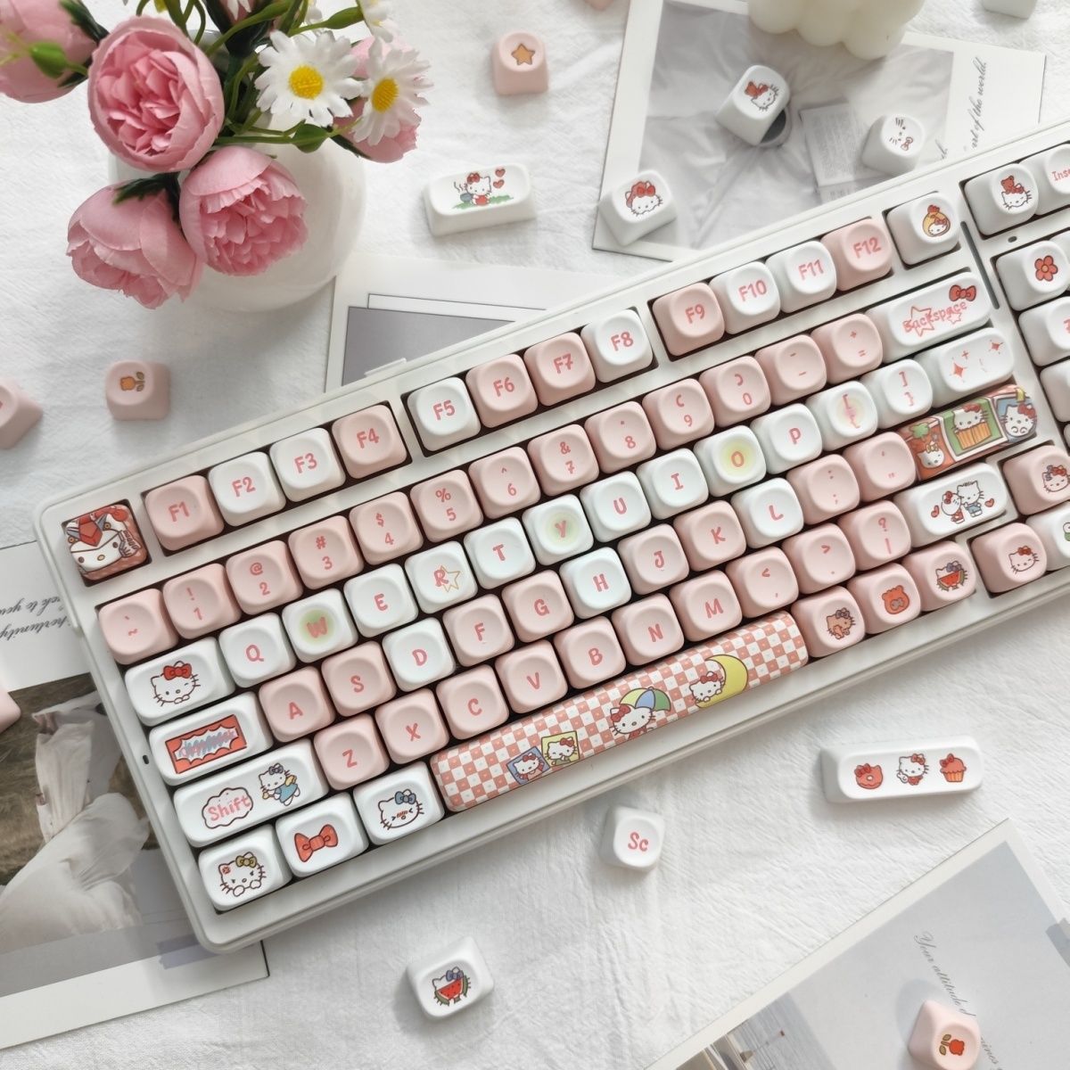 Anime Sanrio Hello Kitty Keyca - Esports Gaming Keyboard ulasan dan harga