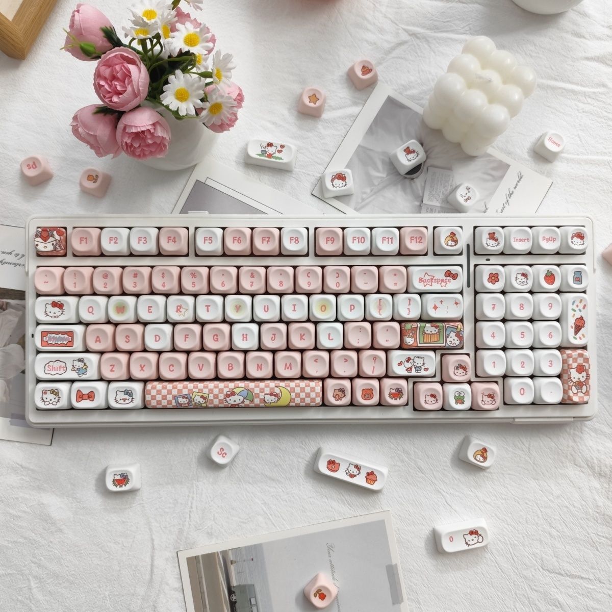 Anime Sanrio Hello Kitty Keyca - Esports Gaming Keyboard ulasan dan harga