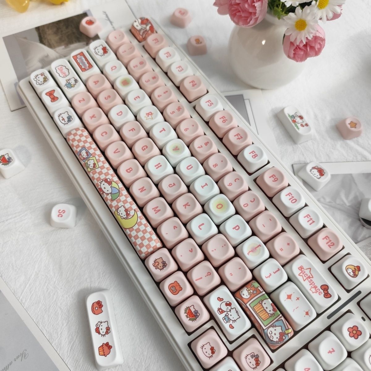 Anime Sanrio Hello Kitty Keyca - Esports Gaming Keyboard ulasan dan harga