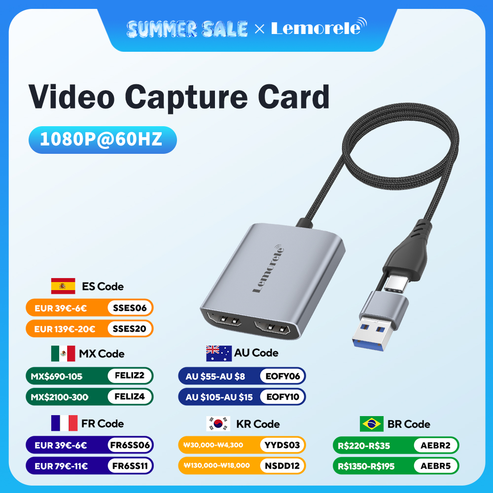 Lemorele Video Capture Card HD - Elgato Stream Deck ulasan dan harga