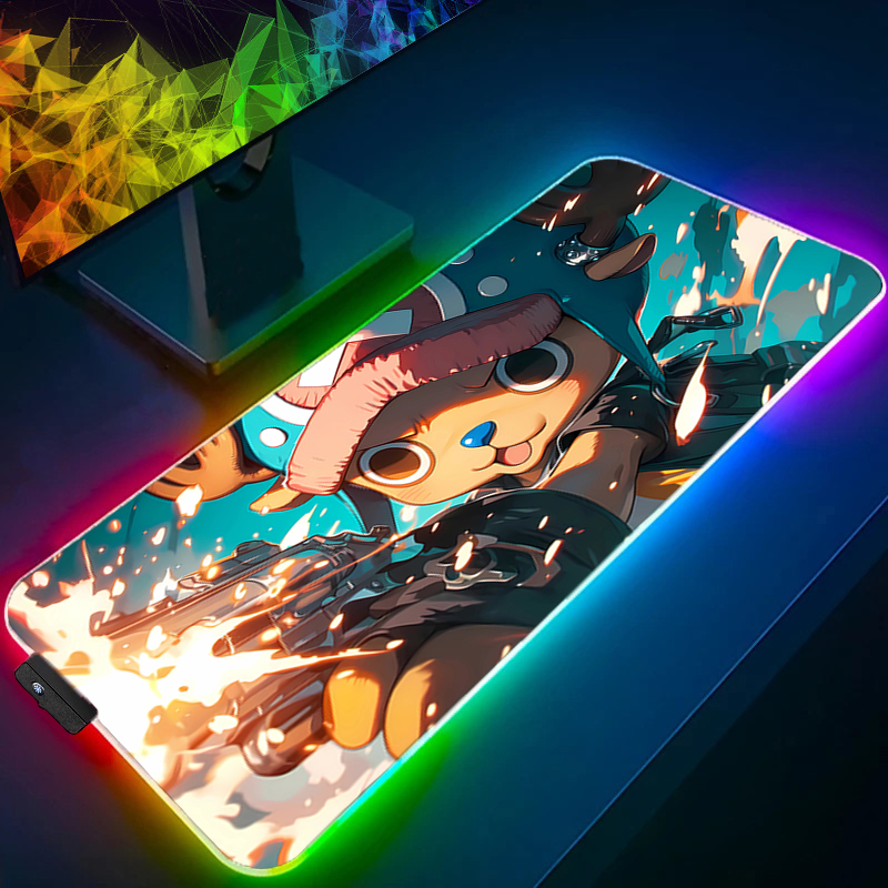 RGB Mouse Pad one piece Tony T - Esports Gaming Keyboard ulasan dan harga