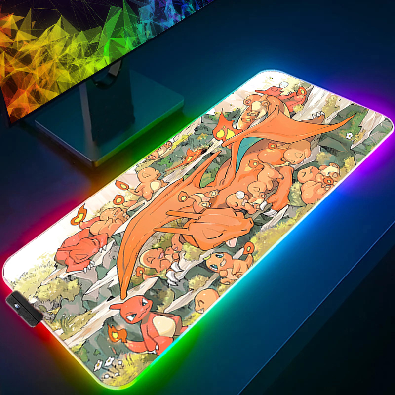 RGB Mouse Pad Pokemon Pikachu  - Esports Gaming Keyboard ulasan dan harga