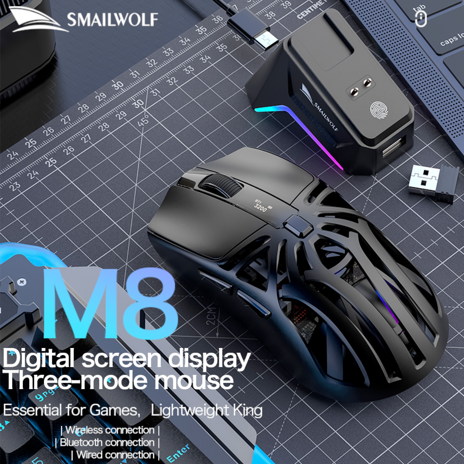 SMAILWOLF M8 Bluetooth three-m - Esports Gaming Laptop ulasan dan harga