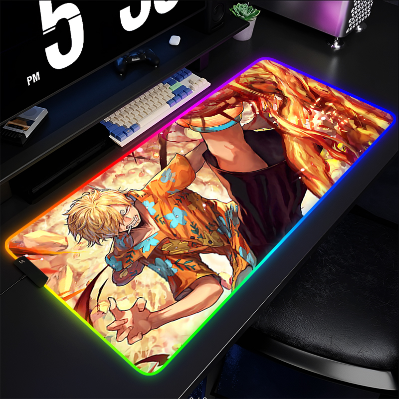 RGB Anime Mouse pad one piece  - Esports Gaming Keyboard ulasan dan harga
