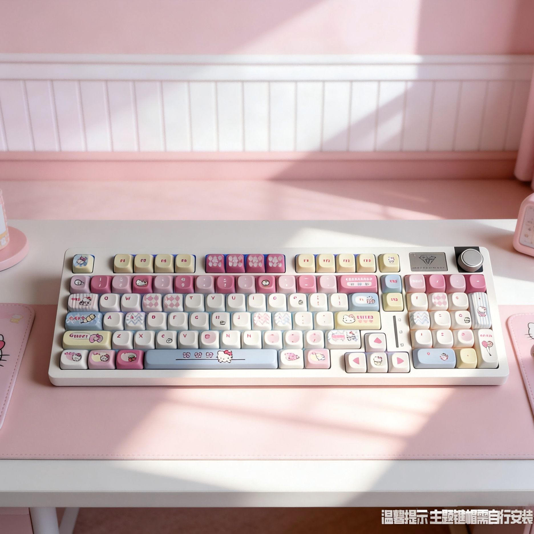 Anime Sanrio Hello Kitty Tri-m - Esports Gaming Keyboard ulasan dan harga