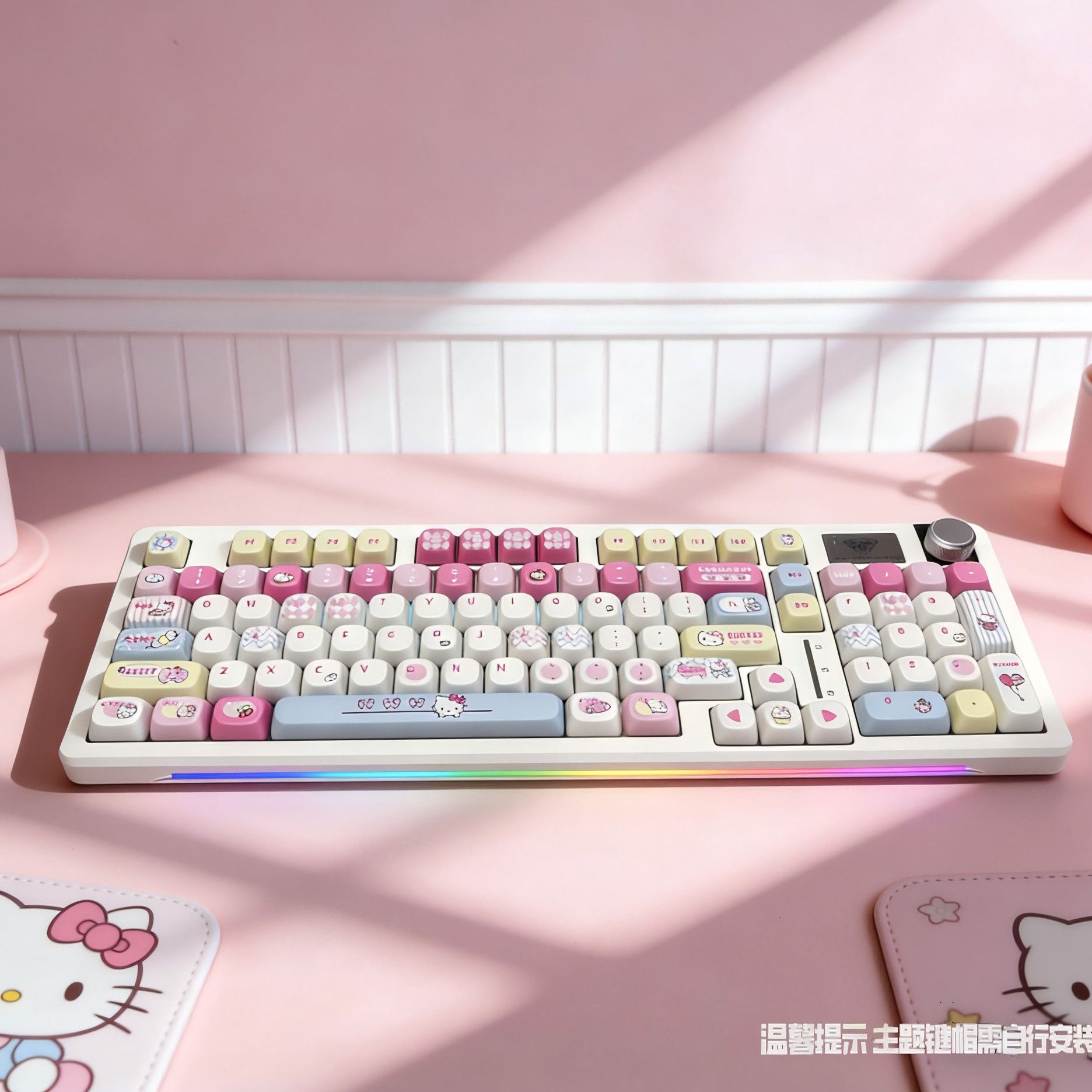 Anime Sanrio Hello Kitty Tri-m - Esports Gaming Keyboard ulasan dan harga
