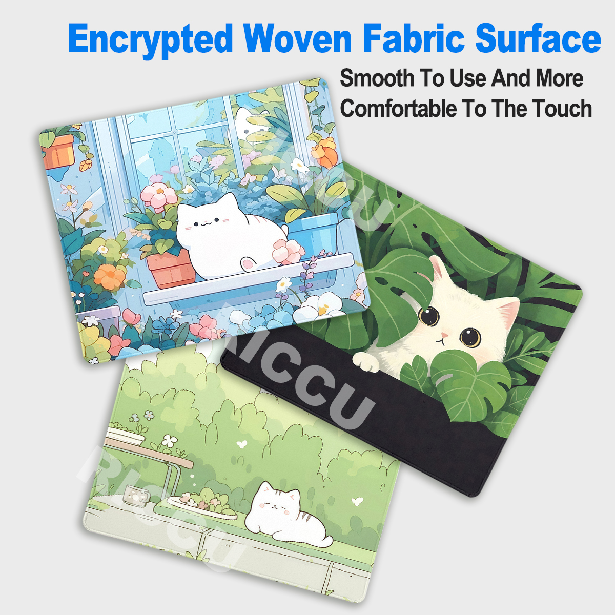 Cute White Cat Small Mousepad  - Esports Gaming Laptop ulasan dan harga
